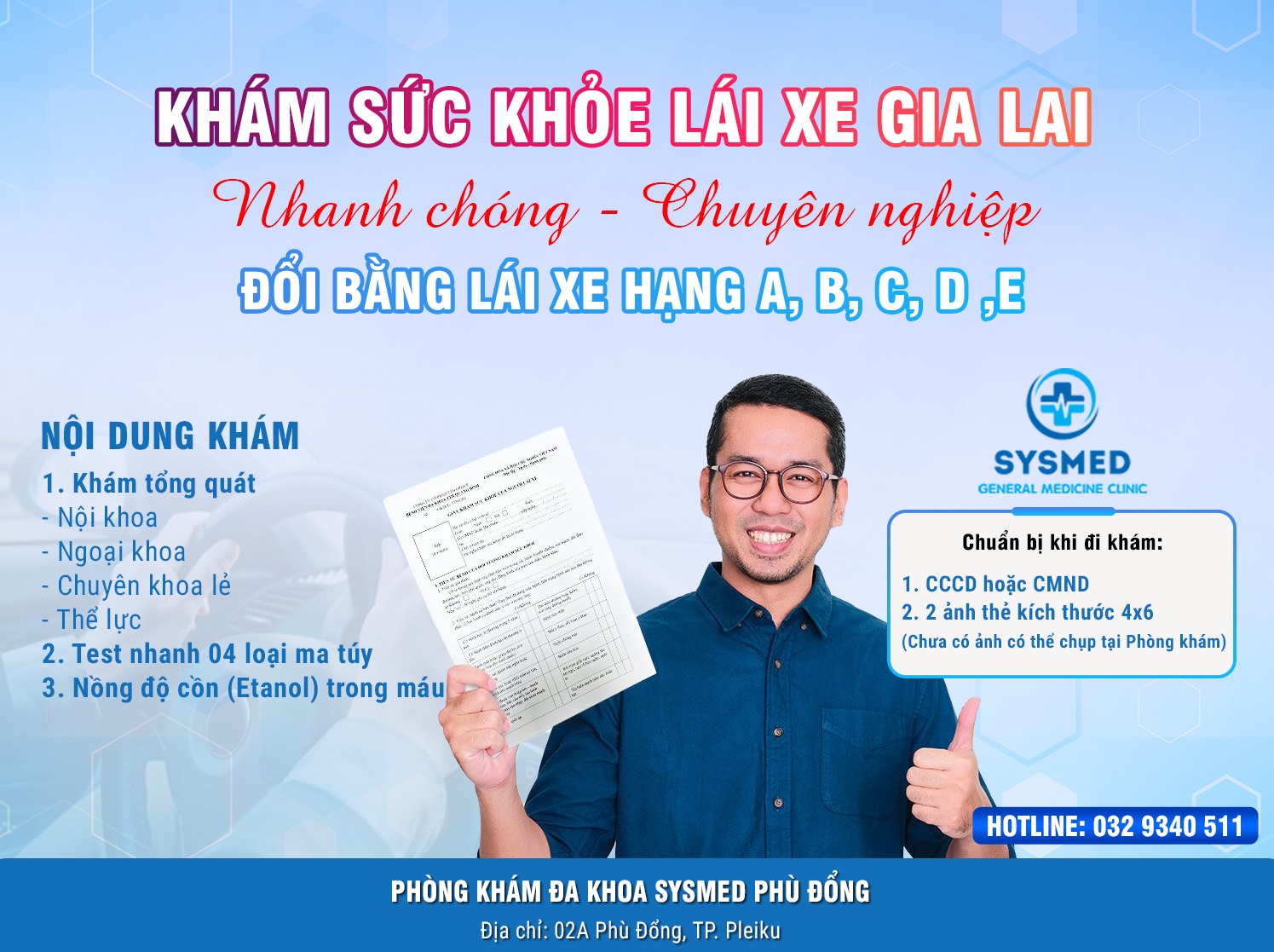 an ảnh bìa khám sức khỏe lái xe